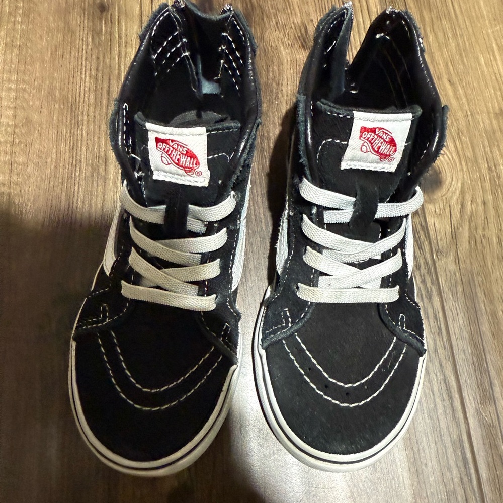 Vans Black and White High-Top Sneakers